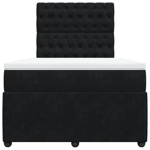  Krevet box spring s madracem crni 120 x 190 cm bar&amp;scaron;unasti Slike