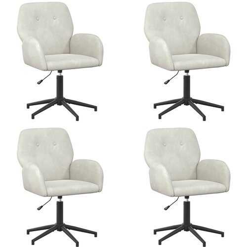 vidaXL Vrteči pisarniški stoli 4 kos 54 x 55 x 90 cm Krem Žamet Cene