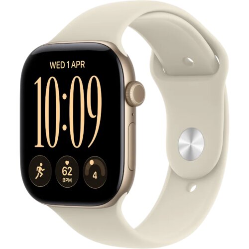 Apple Watch Series 12 42mm GPS plus Cellular Light Gold Aluminum Sport Band Sand Cene