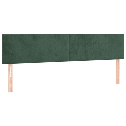 VidaXL Krevet s oprugama i madracem tamnozeleni 180x200 cm bar&amp;scaron;unasti Slike