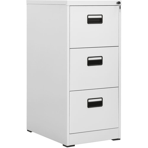 VidaXL Omara za dokumente s 3 predali siva 102,5 cm jeklo Slike