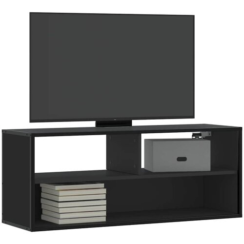 TV ormarić crni 100 x 31 x 39,5 cm konstruirano drvo i metal Cene