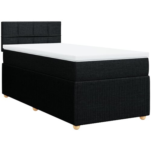 Maison Chic Box spring postelja - Vzmetna postelja z vzmetnico črna 80x200 cm blago SL23902, (21880125) Slike