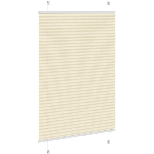 VidaXL Plisirana žaluzija Cream 85x100 cm &amp;Scaron;irina tkanine 84,4 cm Slike