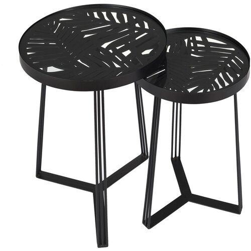 The home deco factory Klubske mizice WILD X2 Črna Slike