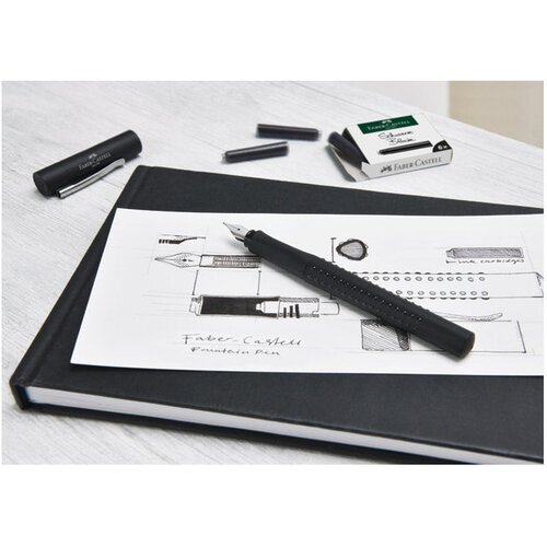  TINTA ZA NALIVPERO PATRONE PK6 FABER-CASTELL 185507 ČRNA Slike