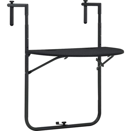 Viseći balkonski stol crni 60 x 64 x 83,5 cm plastični Slike