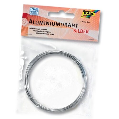Aluminijumska žica Folia 1 mm x 5 m – silver Slike