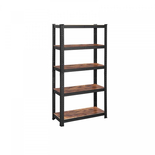Songmics Regal 5 delni, (150 x 75 x 30 cm), črno rjav Cene
