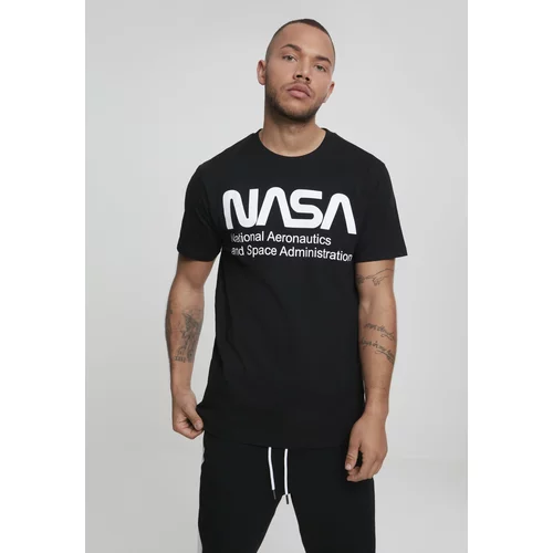 MT Men NASA Black T-Shirt Wormlogo