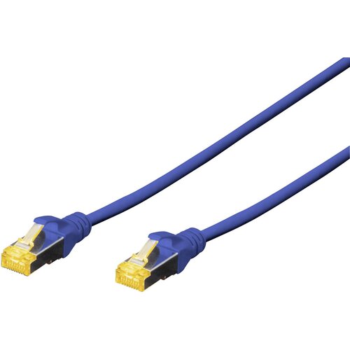 Digitus DK-1644-A-070/B RJ45 omrežni kabel CAT6a S/FTP 7 m modra brez halogena, zviti pari, z za&scaron;čitnim zapornim zatičem, ognjevaren 1 kos, (20416925) Cene