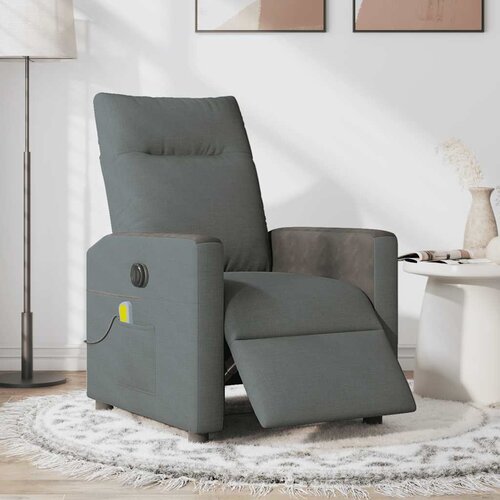 Maison Chic Električni masažni naslanjač - Relax naslanjač temno sivo blago, (22061606) Slike