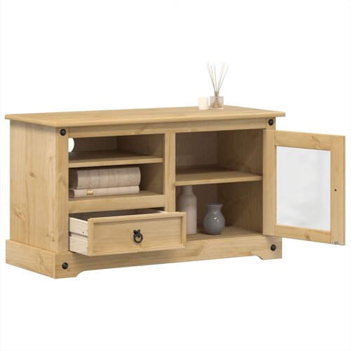 vidaXL TV omarica Corona 100x45x58 cm trdna borovina Cene