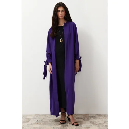 Trendyol Purple Comfortable Fit Woven Aerobin Long Cap & Ferace & Abaya