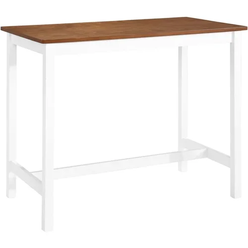 vidaXL Barska miza iz trdnega lesa 108x60x91 cm, (20625323)