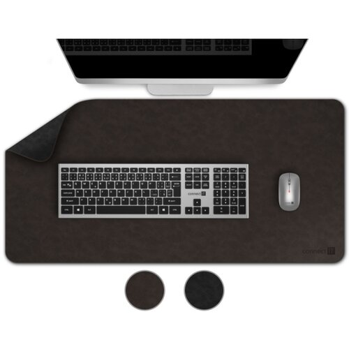 Connect IT CMP-4030-LG- Obostrana podloga za tastaturu i mi&amp;scaron; 90x40 cm crna/braon Slike