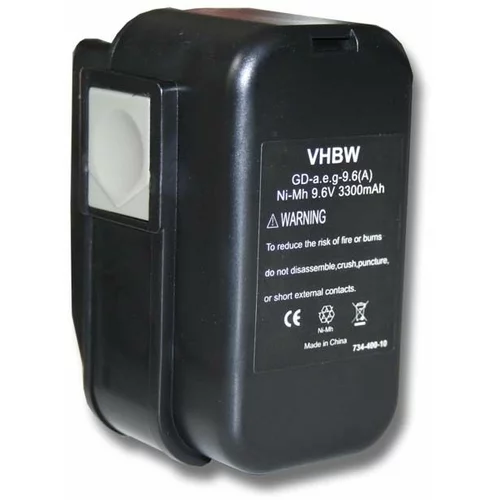 VHBW Baterija za AEG 2000, 9.6V, 3.3Ah