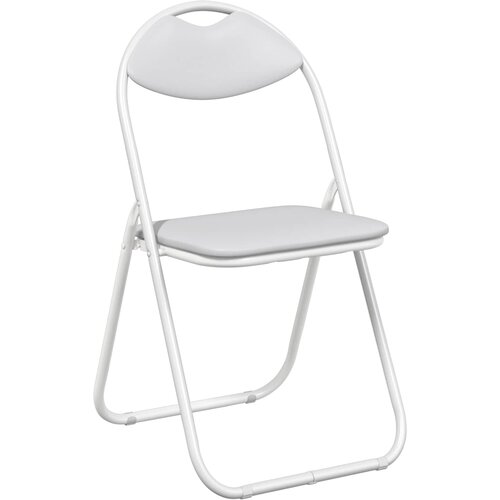  Sklopiva stolica 2 pcs Bijeli 48 x 43,5 x 81 cm Lažna koža Slike