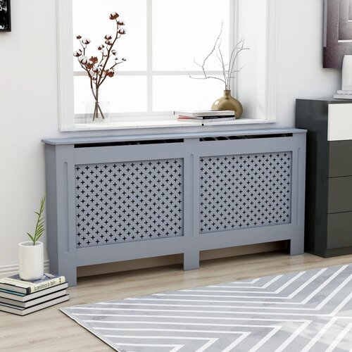 vidaXL pokrov za radiator antraciten 172x19x81 cm mediapan Cene