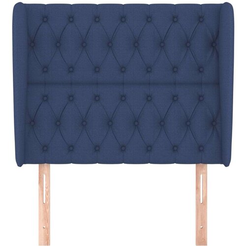  Uzglavlje s u&amp;scaron;ima plavi 93x23x118/128 cm od tkanine Slike