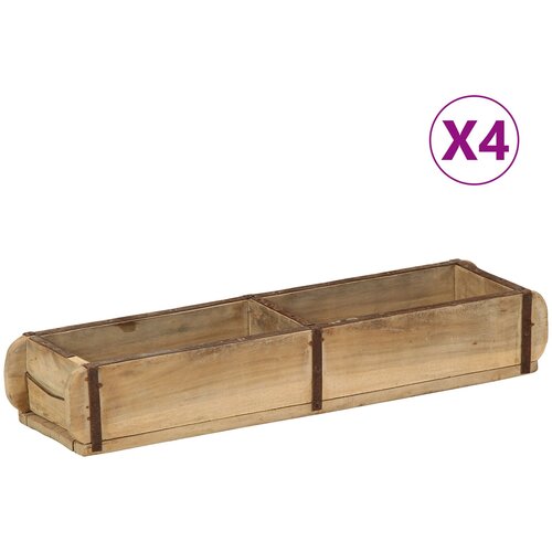 vidaXL Pladenj 4 kosa 60,5x15x9 cm Trden les Odkrit, (22094281) Cene