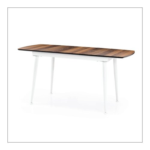 Art Invest Trpezarijski sto Cubo Orah MDF/Bele noge 750x1250(1650) mm Slike