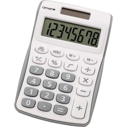 Genie Kalkulator 8-mestni žepni 120 b siv, (21313684) Slike