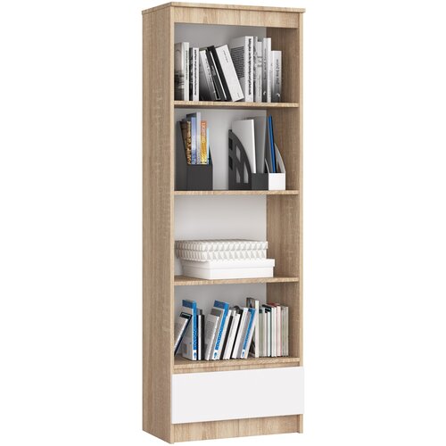 AKORD POLICA R60 1K 4D CLP SONOMA HRAST / BELO, (21714246) Slike