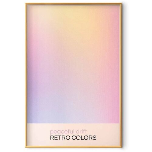  Plakat - Peaceful Drift - Delicate Pastel Shades Creating a Harmonious Whole 40x60 Zlatni okvir Slike
