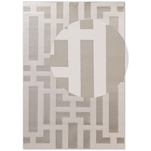 Elle Decoration Siva/kremno bela preproga 120x170 cm Perles Onyx &amp;ndash; Slike