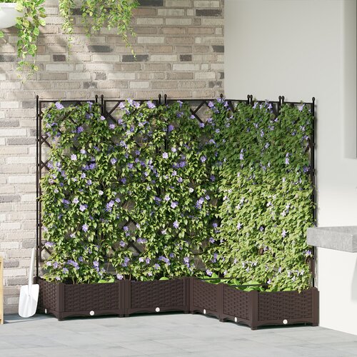 VidaXL Vrtna greda s tresljo 5 kosov Rjava 120x120x125,5 cm, (22010830) Slike