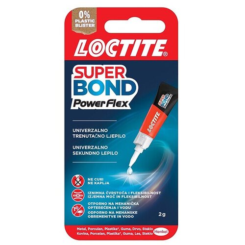 Loctite Sekundno kontaktno lepilo Super Bond Power Flex (Tekoče, Tuba, 3 g) Slike
