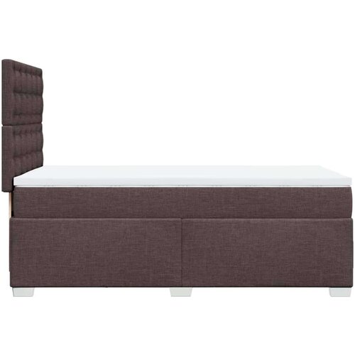 VidaXL Box spring postelja z vzmetnico temno rjava 80x200 cm blago, (21261072) Slike
