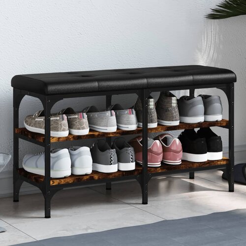 vidaXL Klupa za cipele boja hrasta 82 x 32 x 47 cm konstruirano drvo Cijene