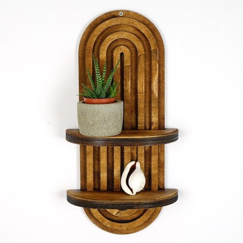Kalune Design Raf265 walnut wall shelf Slike