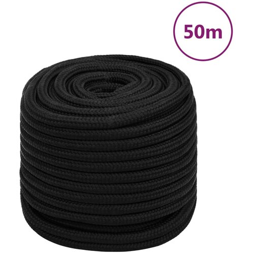 vidaXL Delovna vrv črna 16 mm 50 m poliester Cene