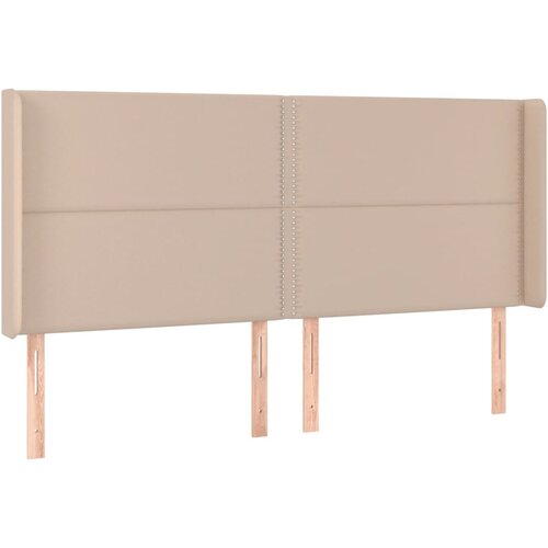 Maison Chic vzglavna omarica - nočna omarica - posteljna omarica z u&amp;scaron;esi kapučino 183x16x118/128 cm umetno usnje, (21712555) Slike