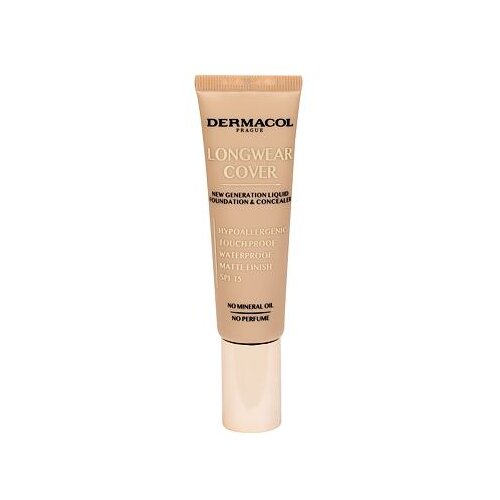 Dermacol Longwear Cover SPF15 dolgoobstojna podlaga z visoko prekrivnostjo 30 ml odtenek Beige Slike