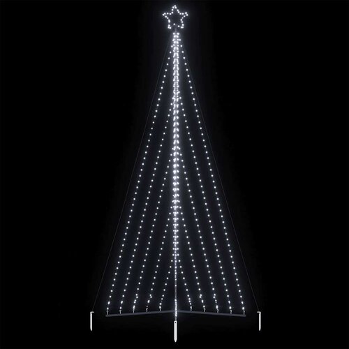 vidaXL Lučke za novoletno jelko 570 LED diod hladno bele 399 cm Cene