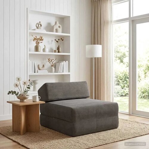 SOFA na razvlačenje Svjetlosiva 60 x 70 x 41 cm Tkanina - Svjetlosiva Bar&scaron;unasta tkanina Cijene