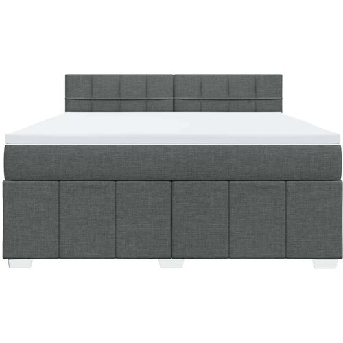 VidaXL Okvir kreveta s oprugama i madrac svjetlosivi 180x200cm tkanina Slike