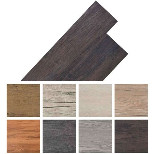  Podne daske 36 pcs Tamno smeđa 5 02 m&amp;sup2; PVC - Tamno smeđa 5 02 m&amp;sup2; Slike