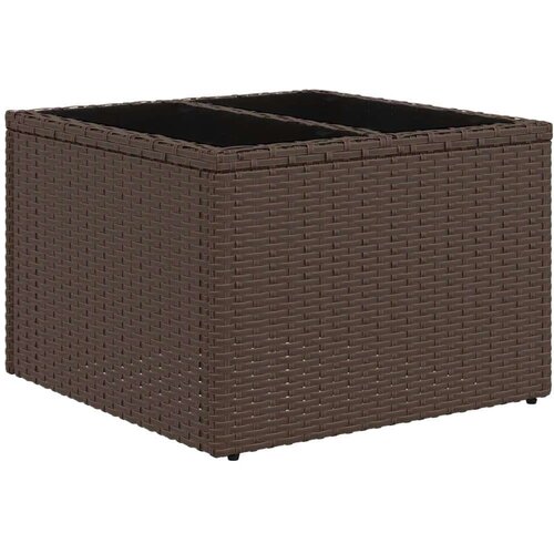 VidaXL 4-dijelni set vrtnih sofa od poliratana s jastucima smeđi Slike