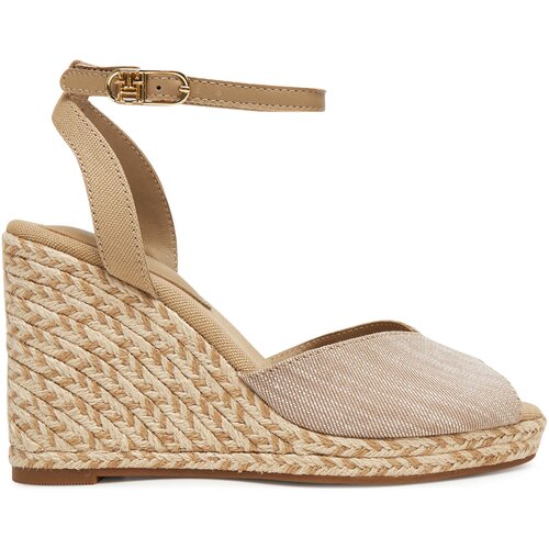 Tommy Hilfiger Espadrile Chambray High Wedge Espadrille FW0FW08588 Bež Cene
