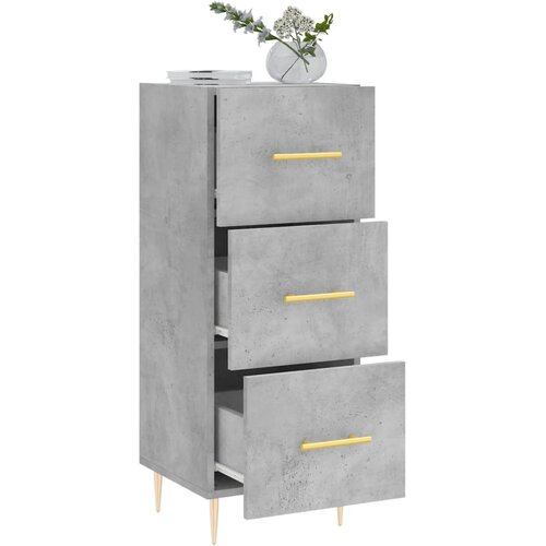  Komoda siva boja betona 34,5x34x90 cm od konstruiranog drva Slike