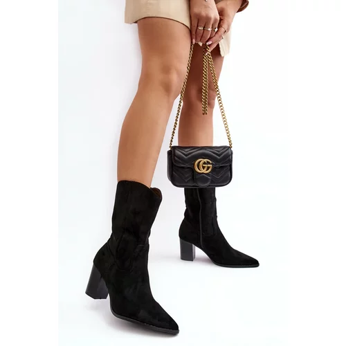 Kesi Women's High Heeled Cowboy Boots Black Danell