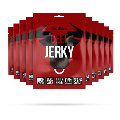 GymBeam Sušena govedina Beef Jerky 10 x 50  g original Cene