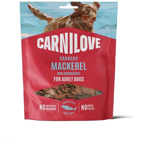Carnilove Dog Crunchy pribolj&scaron;ki, sku&scaron;a in maline - 200 g Cene