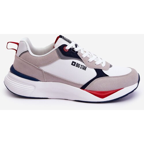 Big Star Men's Sport Shoes Memory Foam LL174235 White and Grey Cene