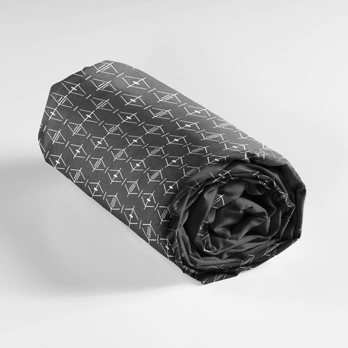 Douceur d int&amp;eacute;rieur Temno siva napenjalna bombažna rjuha 90x190 cm Aristide &amp;ndash; Slike